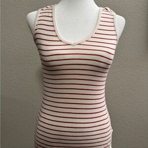 NWOT Striped Sleeveless Top - Red and Cream